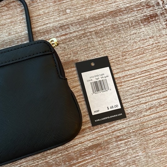Karl Lagerfeld Black Faux Wristlet Wallet - Picture 6 of 7